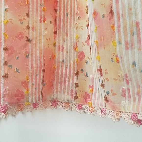 Handmade Vintage Multi Color Printed Caftan - Picture 7 of 8